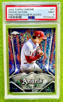 Shohei Ohtani WHITE SPARKLE PRIZM REFRACTOR CARD GRADED PSA 9