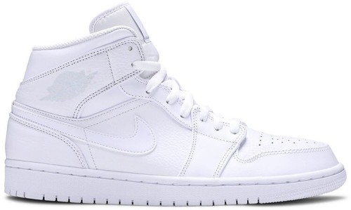Nike Air Jordan 1 AJ1 Mid Triple White Men's Shoes 554724-136 | eBay