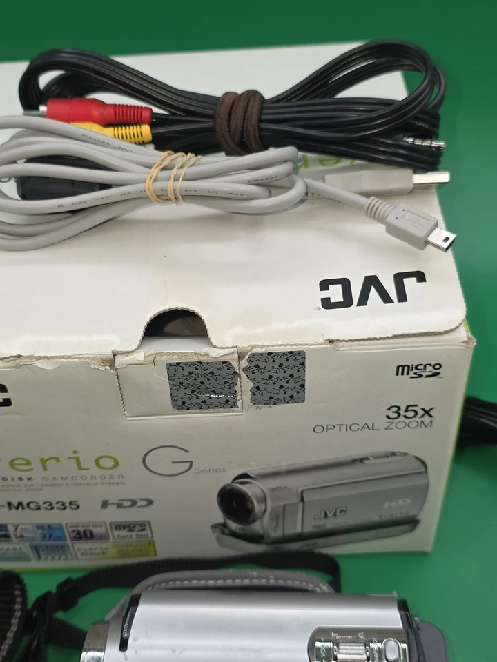 JVC Everio GZ-MG335HU Hybrid 30GB HDD 35x Optical Camcorder Tested Works Bundle - Image 4 of 4