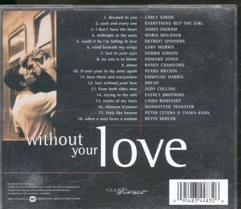 Various Artists Without Your Love (18 Classic Love Ballads) CD Europe Sounds - Bild 2 von 3