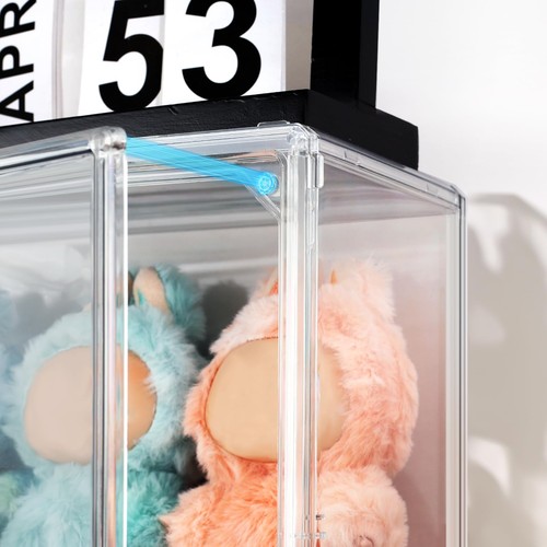 Clear Display Case for POP MART Labubu Doll, Acrylic Box Shelf, 1 Pack - Picture 4 of 7