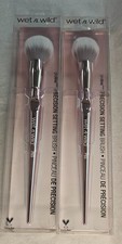 2-Wet N Wild Proline Makeup Brushes Large Powder Precision Setting Metallic Pink