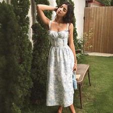 Women's Fashion Personalized Bow Seaside Sling Dress