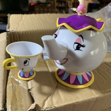 Mrs. Potts Teapot Beauty and the Beast Teapot and Chip Toy Set Vintage