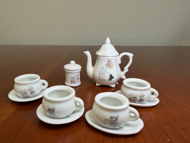 Precious Moments Miniature Porcelain Tea Set