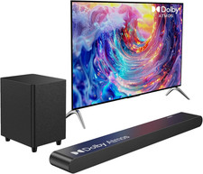 3.1CH Dolby Atmos Soundbar with Subwoofer 4K HDR HDMI TV Bluetooth 5.3 Audio