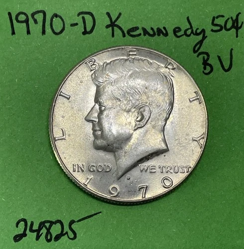 1970 D Kennedy Half Dollar 50c BU Uncirculated Mint State US Coin 40% Silver