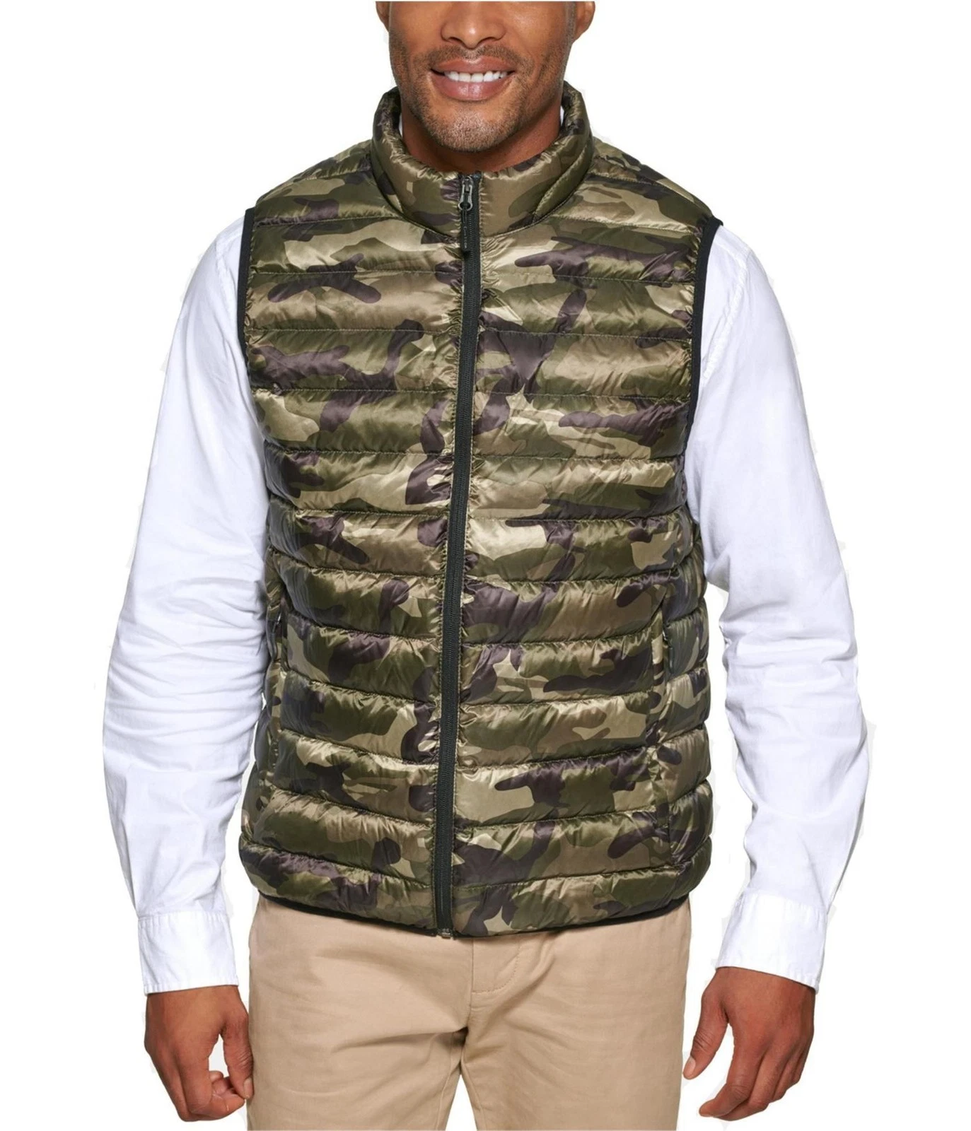 Club Room Mens Down Filled Packable Puffer Vest, Green, X-Large