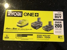 ONE+ 18V Lithium-Ion Starter Kit with 2.0 Ah & 4.0 Ah Batteries, and Charger