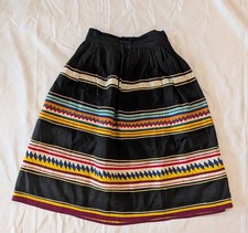Vintage Handmade Seminole Miccosukee Patchwork Skirt 1950s-1960s