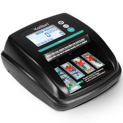 Bishop Automatic Counterfeit Bill Detector Machine with 5 Advanced Counterfei...
