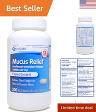 600mg Guaifenesin Mucus Relief - 12 Hour Chest Congestion Expectorant, 500 Count