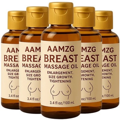 (5 pack) Chest Lift Up Firm Breast Enlargement Massage Essential Oil - (100ml)