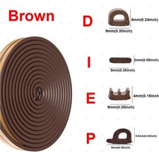 10.5M Draught Excluder Weather Strip Seal Foam Sticky Tape Door Window