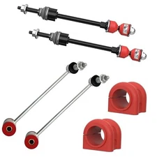 6 PC Front/Rear Sway Bar Link Kit + Front CODE RED Bushings FITS Ram 1500 4WD 