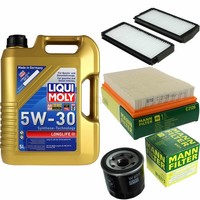 Mann Inspektionspaket 5L Liqui Moly Longlife 5W-30 FüR Mazda Demio 1.3 16V 1.5