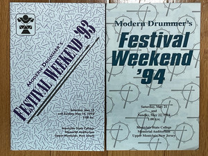 Modern Drummer's Festival Weekend 1993 & 1994 (2) Program Books - RARE! EXC COND