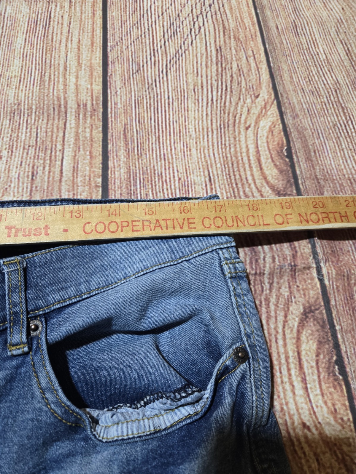 Chaps Ralph Lauren Jeans Mens 34X30 Blue Medium Wash Straight Denim Workwear thumbnail 7