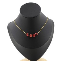 A Bijoux Collier 4 Perlen Oeil De Tigre Bicolor 8