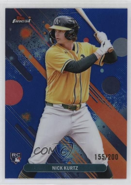 2025 Topps Finest Common Blue Refractor 155/200 Nick Kurtz #10 1s25