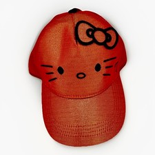 Hello kitty girl's hat red metallic shine