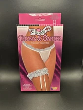 Forum Novelties Bride Thong & Garter A Something Blue Adult OSFM