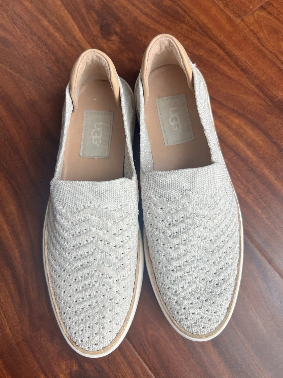 Sneakers casual UGG donna Sammy slip on Hyper Weave bianco sporco