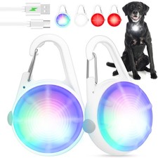 2Pack Dog Lights for Night Walking Dog Collar Light Clip on Glow in The Dark ...