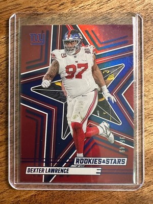 2025 Panini Rookies & Stars #42 Dexter Lawrence Red & Blue /49 NY Giants