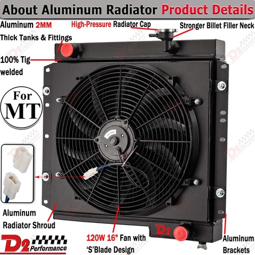 3Row Radiator Shroud Fan For 1960-1984 Toyota Land Cruiser FJ40 FJ45 3.9 4.2L MT