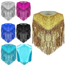 Kids Girls Tank Tops Tassels Costume Themed Parties Latin Wedding Rave Stage