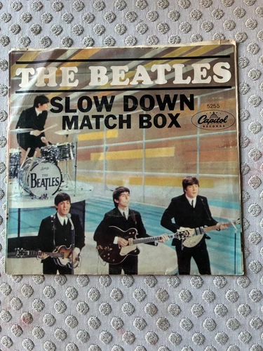 BEATLES - 45 RPM VINYL - PICTURE SLEEVE - SLOWDOWN/MATCHBOX