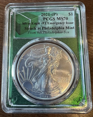 #ad #ad United States Mint 2021 Silver Eagle T1 Emergency Issue PCGS MS70 Philadelphia $135.00