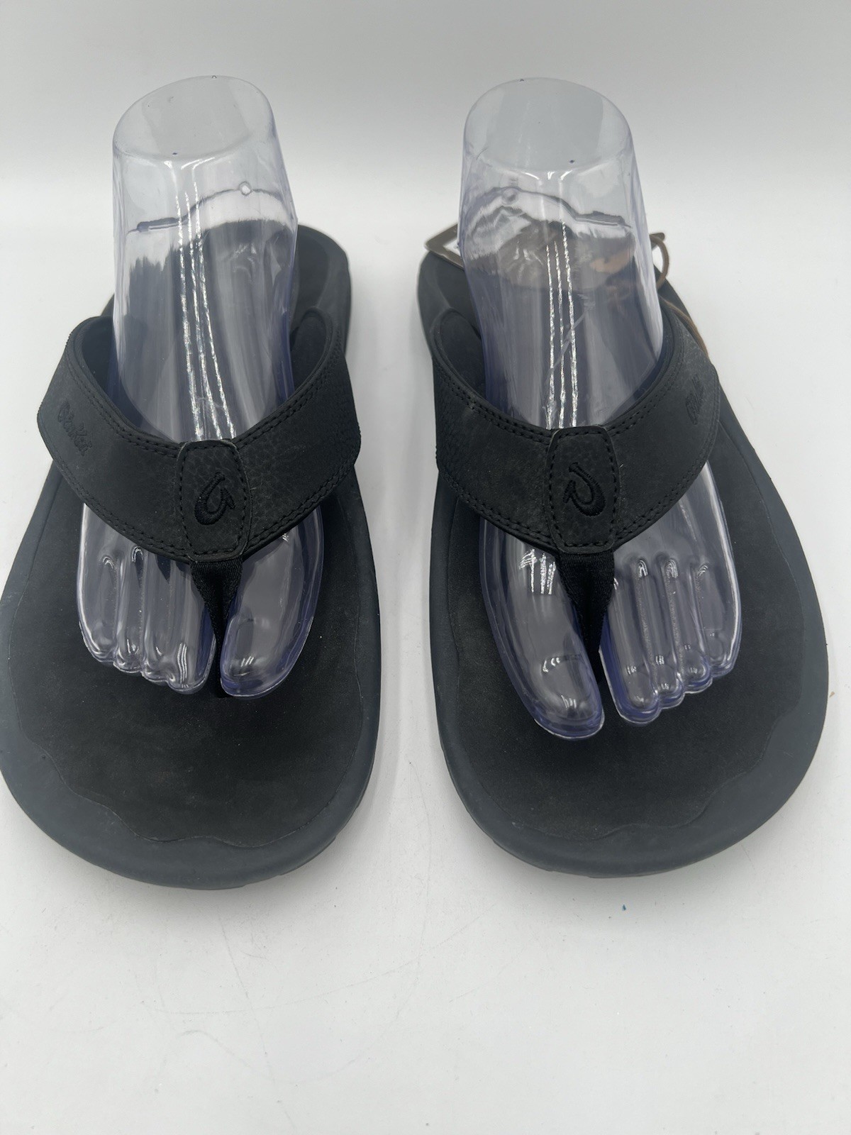 Olukai Mens Ohana Flip Flop Sandal Black Size 12 New With Tags