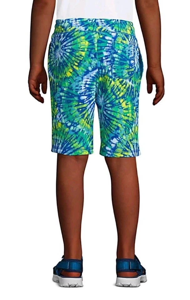 Nuevos Pantalones Cortos Lands End Talla 3 FRENCH TERRY Tie Dye Niño Bolsillos Pull On XXS 4 Otoño Foto 4 de 4