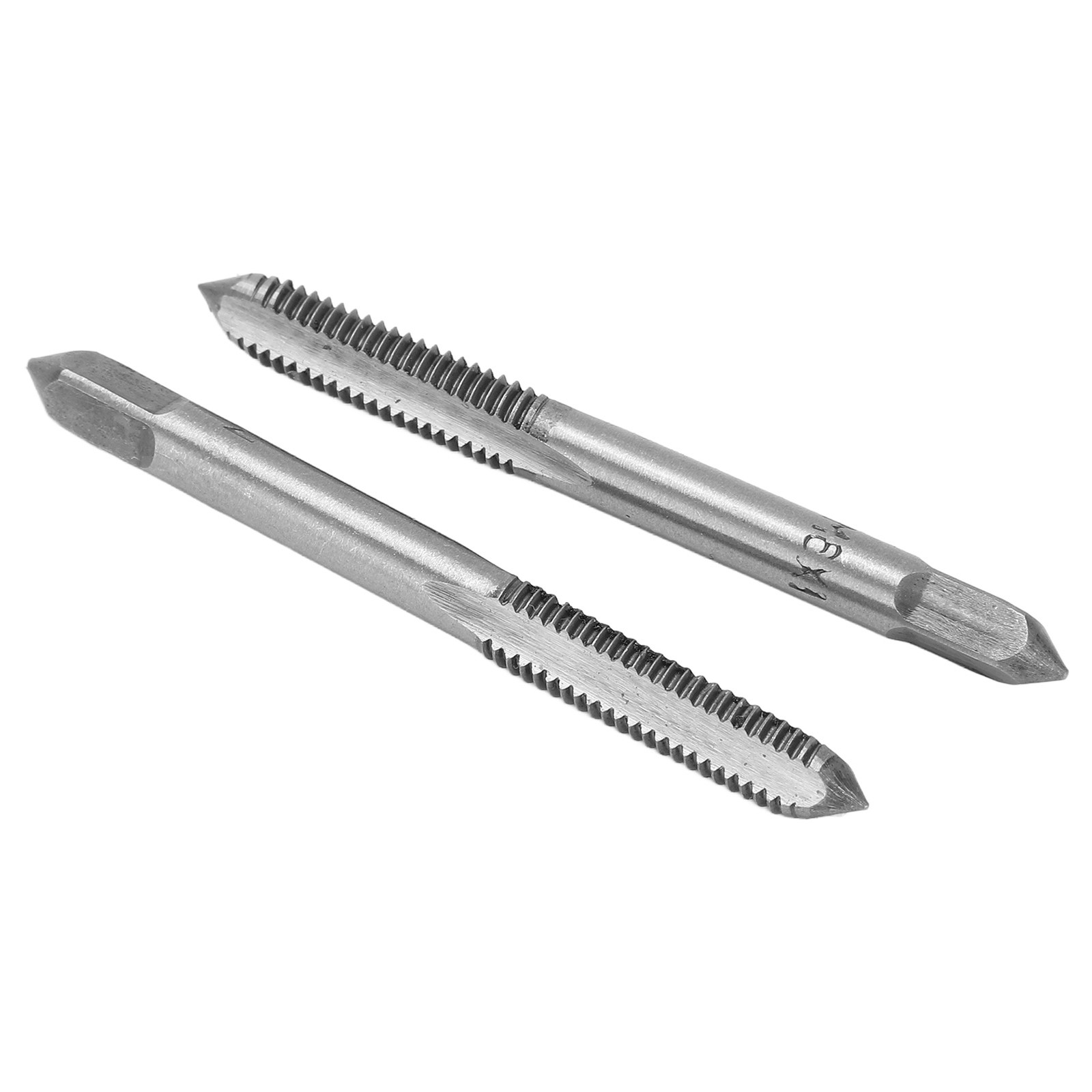 2Pcs/Set Metric Machine Tap High Speed Steel 3 Straight Flutes Screw Thread Tapp