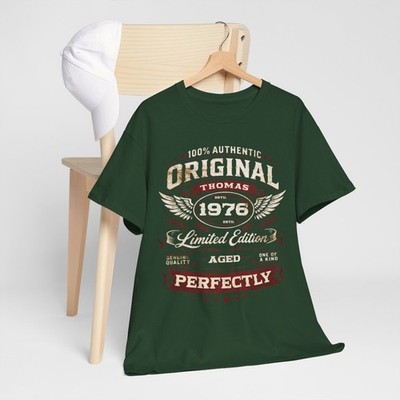 50. Geburtstag Geschenk Mann   Personalisiertes Geschenk Original 1976 T-Shirt