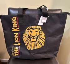 New Disney The Lion King Tote Bag Black Zip Broadway Musical 19