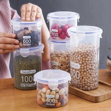 Large Airtight Food Storage Container Jar - 5L Kitchen Grain Flour Rice Bin UK