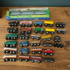 Imaginarium Wooden Train Lot Engines Cars Cargo 31 Total Thomas Brio Compatible