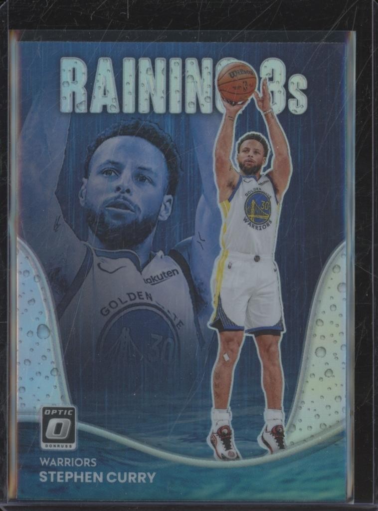 2022-23 Panini Donruss Optic STEPHEN CURRY Raining 3's Holo Prizm #1 BIN10