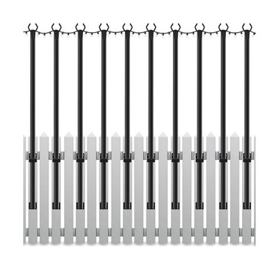 10 Pack String Light Poles,5Ft Light Poles for Outside String Lights,Outdoor ...