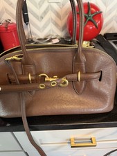 Brown Leather Bag With Gold Hardware. New Without Tags.