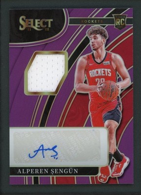 2021-22 ALPEREN SENGUN 70/99 AUTO JERSEY PANINI SELECT PURPLE RC AUTOGRAPHS