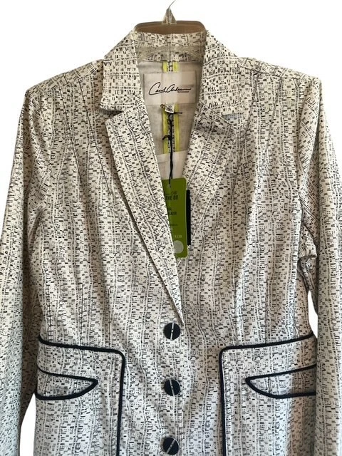 Cabi 10 黑色面霜 Carol Anderson 邀请码拼贴外套夹克 全新 — 第 2/4 张图片