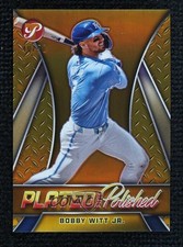 2025 Topps Pristine Plated and Polished Gold Refractor 40/50 Bobby Witt Jr tw0