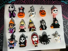 15 Nightmare Before Christmas Halloween Rubber Holiday  3” collectible Figurines