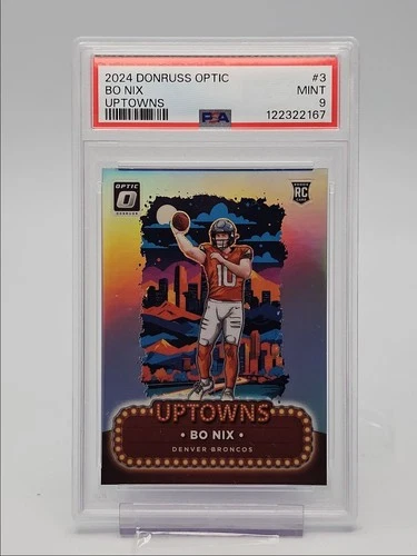 BO NIX 2024 DONRUSS OPTIC UPTOWNS ROOKIE CASE HIT SP PRIZM RC PSA 9 Q6978