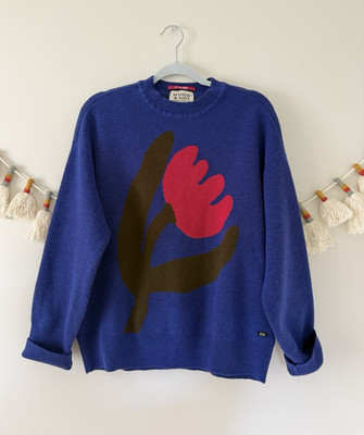 Anthropologie Scotch & Soda Amsterdam In Bloom Tulip Intarsia Pullover Cottage M