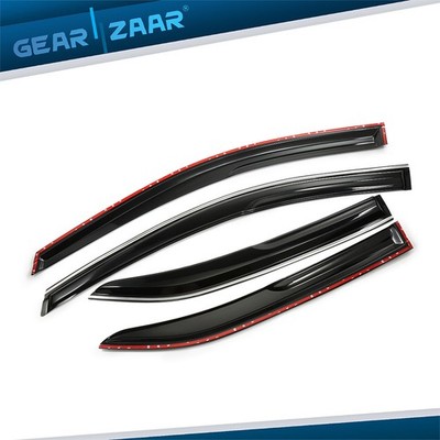 For 2007-2011 Toyota Camry JDM Style Window Visor Sun Rain Guard w/ Chrome Trim